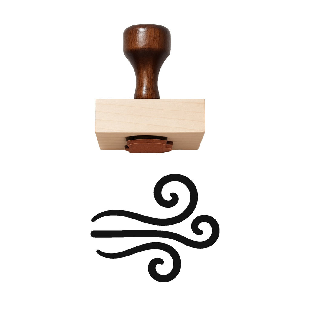 Wind Swirl Rubber Stamp