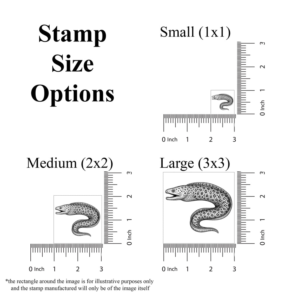 Moray Eel Rubber Stamp