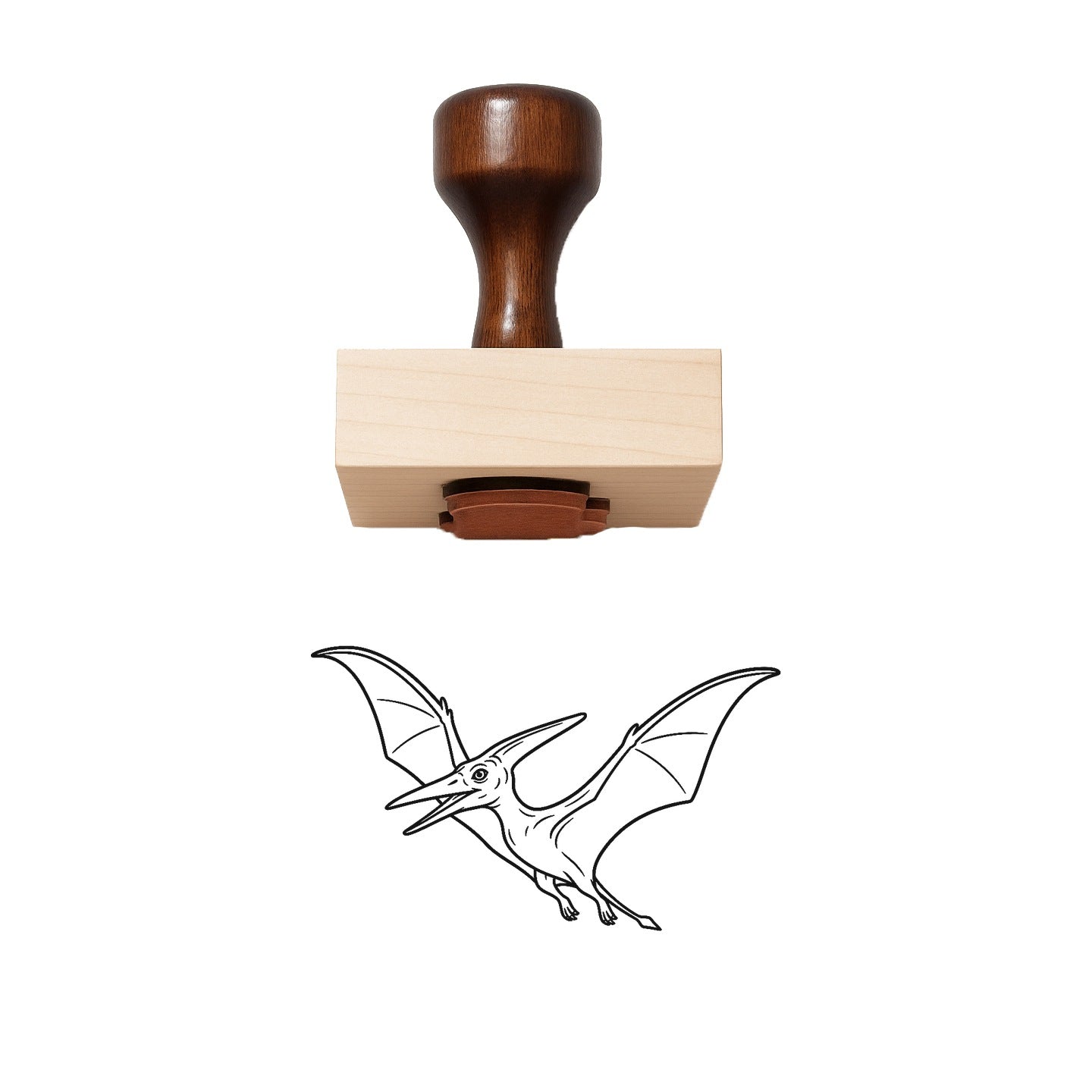Flying Pterosaur Rubber Stamp