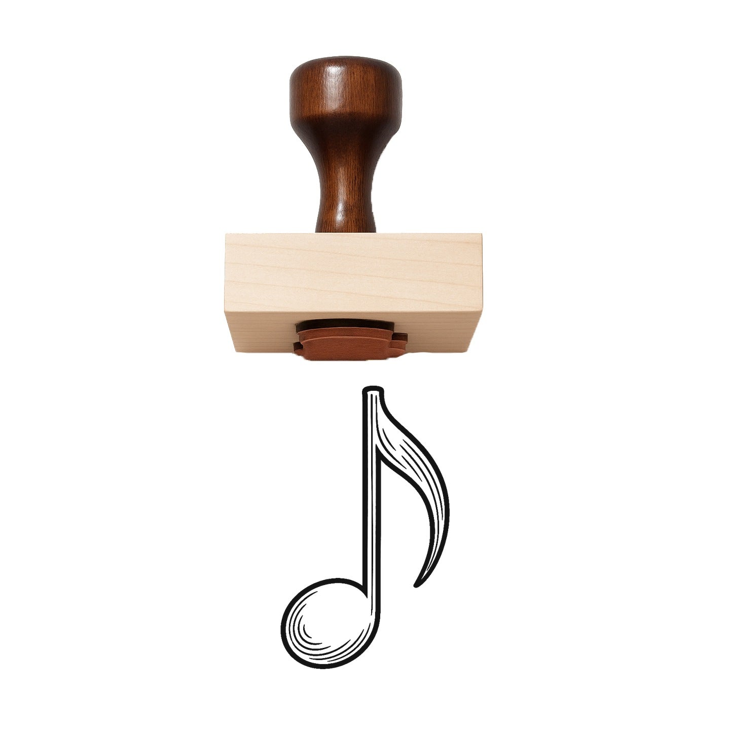 Eighth Note Rubber Stamp