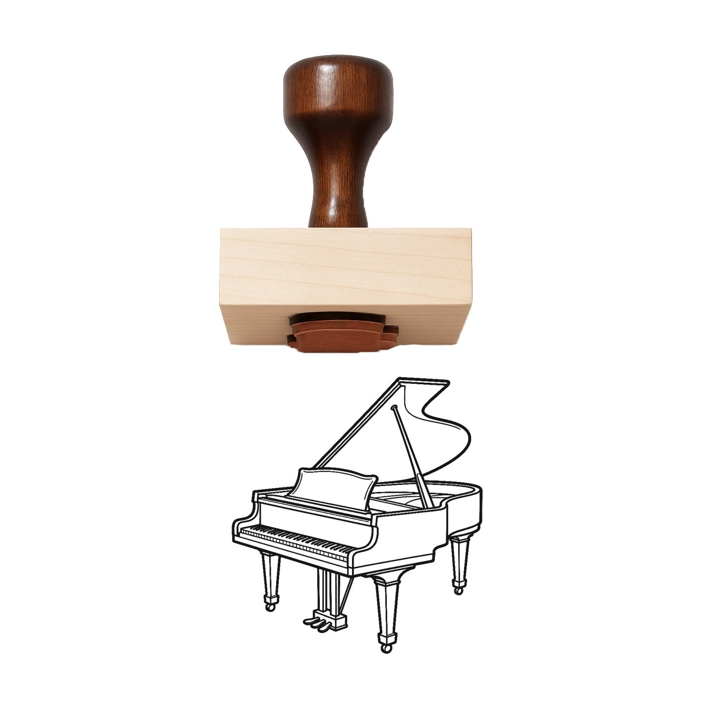 Grand Piano Rubber Stamp