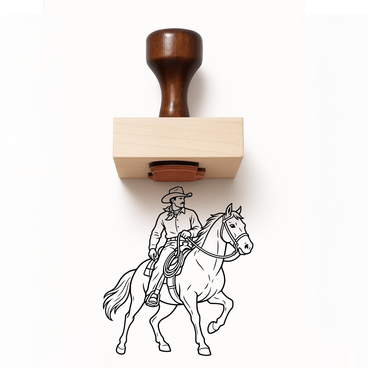 Cowboy Rubber Stamp