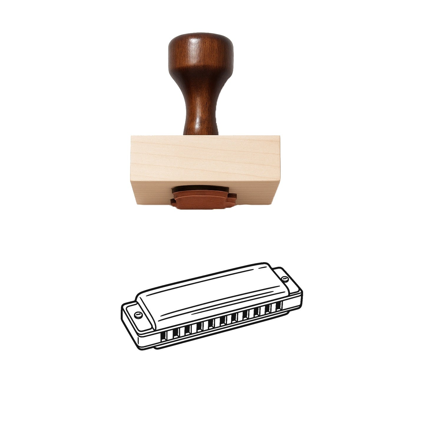 Harmonica Rubber Stamp
