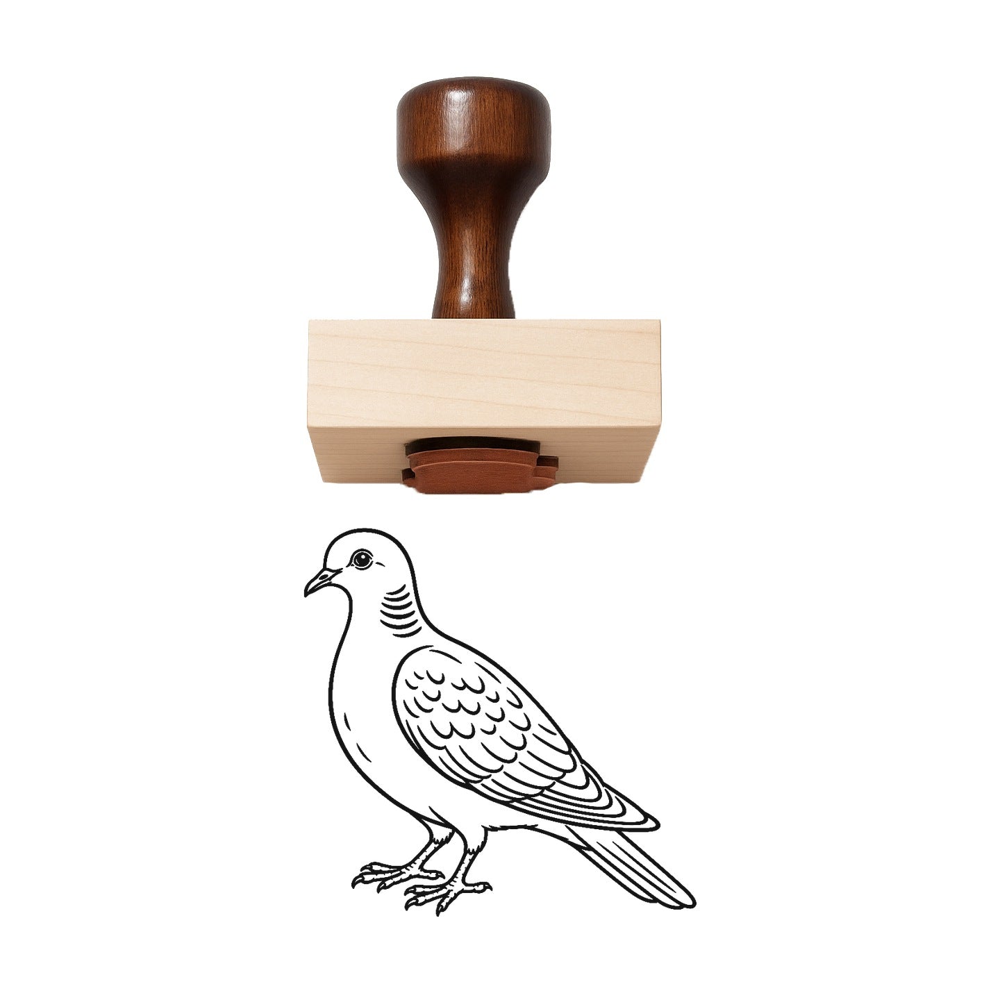 Turtle Dove Rubber Stamp