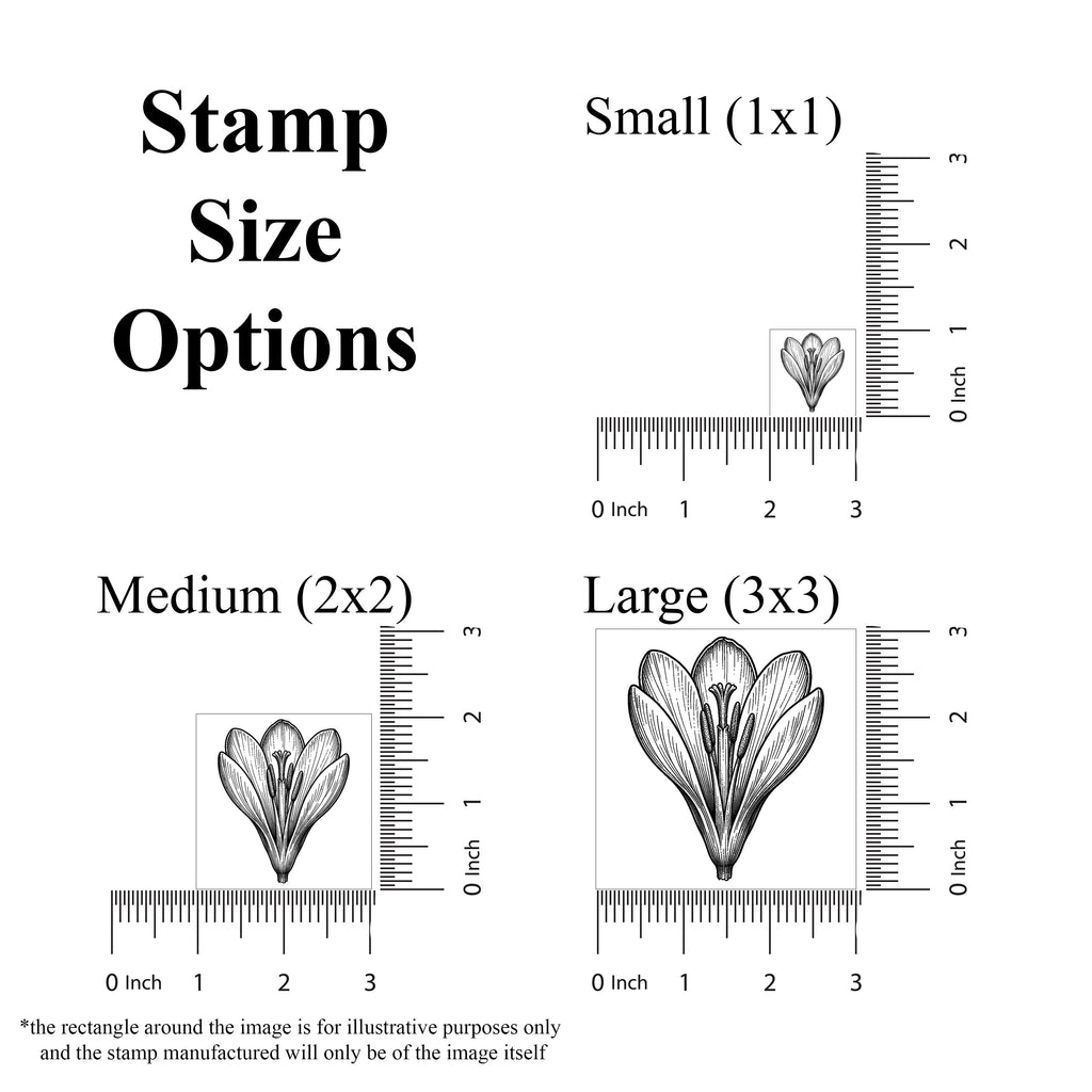Crocus Bloom Head Rubber Stamp