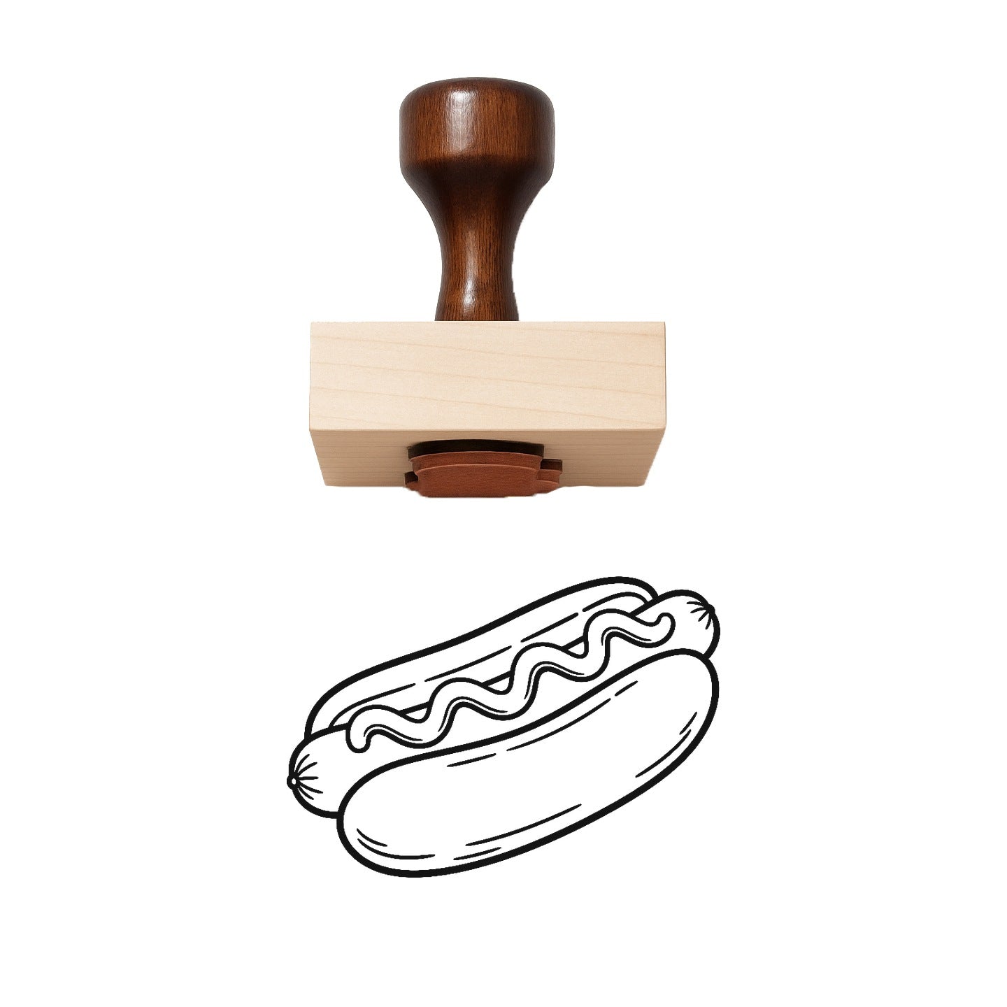 Hot Dog Rubber Stamp