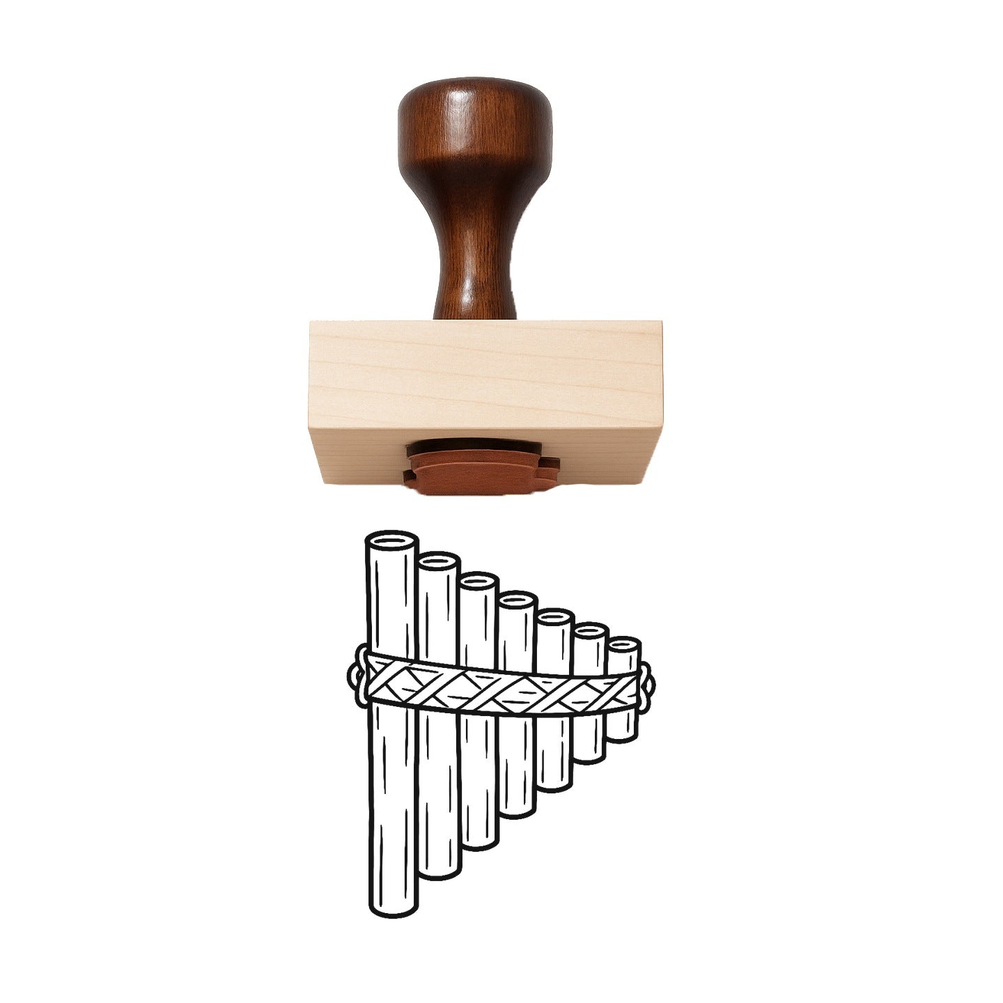 Pan Flute Rubber Stamp