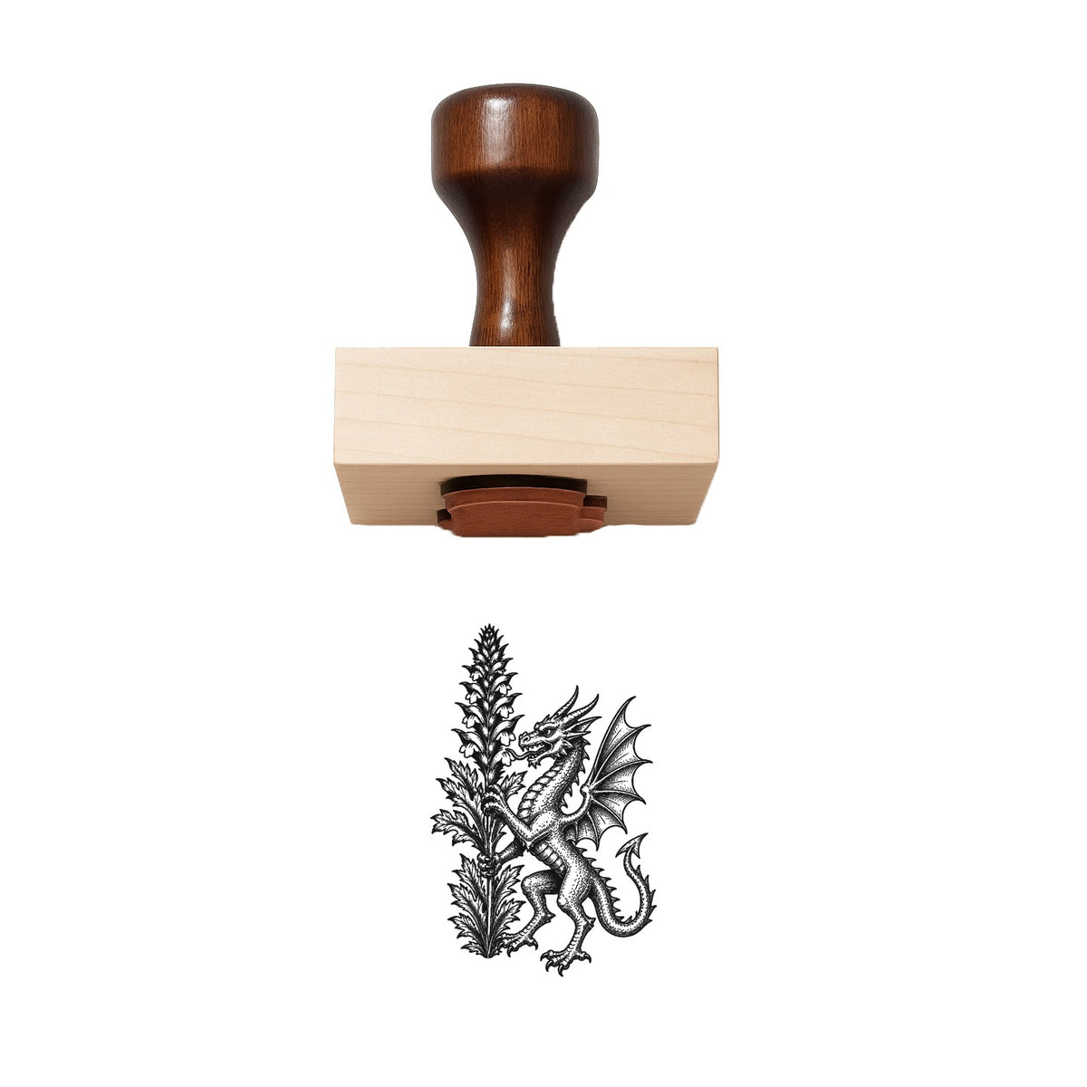 Acanthus Flower Spike Rubber Stamp