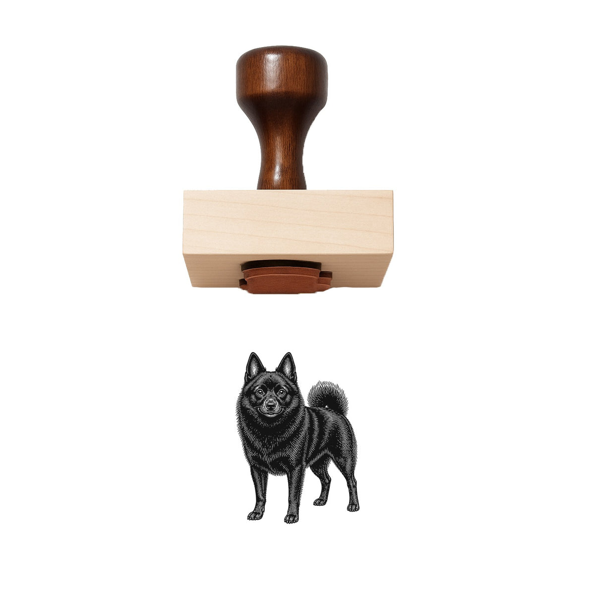 Schipperke Rubber Stamp
