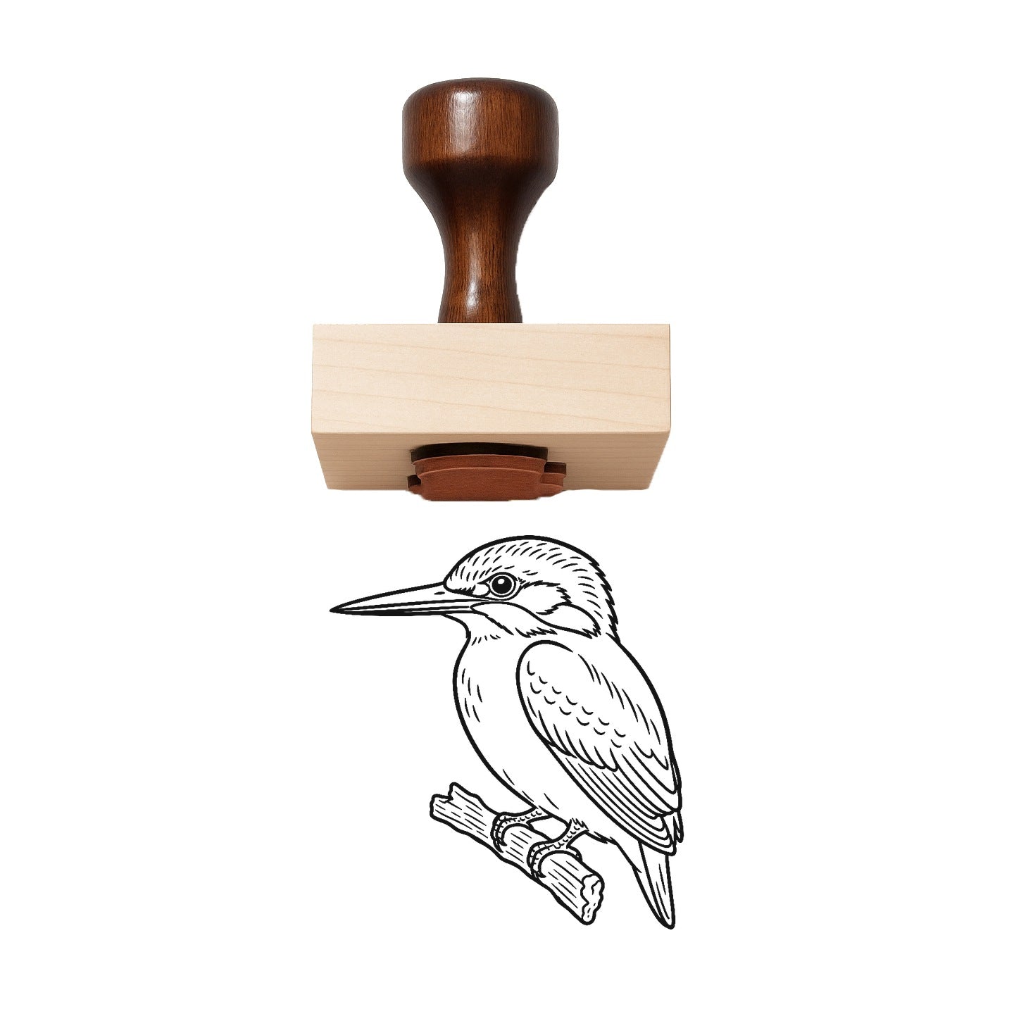 Kingfisher Rubber Stamp