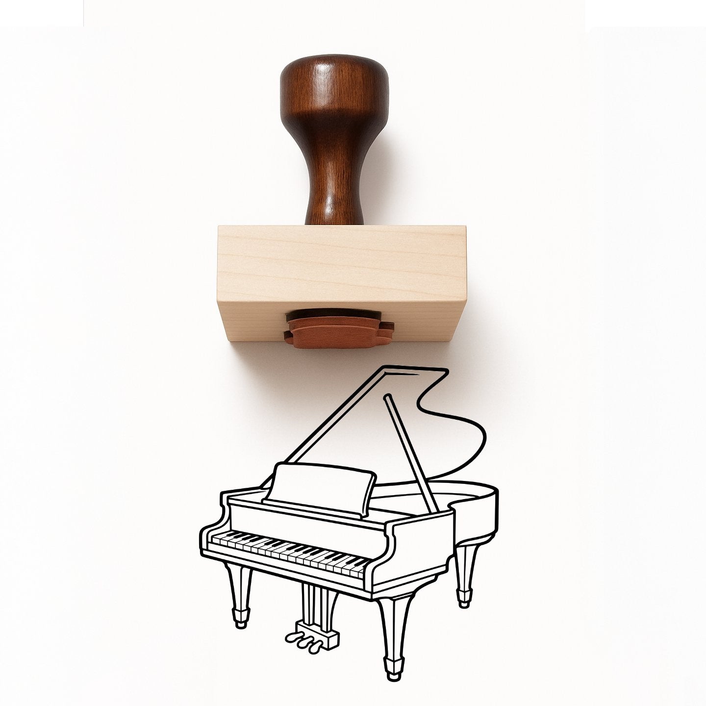 Piano Rubber Stamp