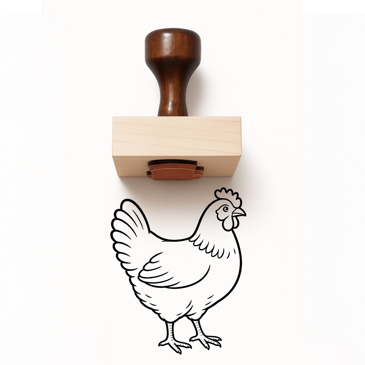 Chicken Rubber Stamp