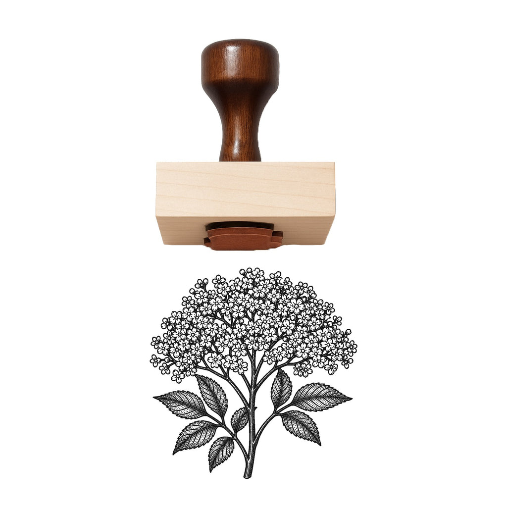 Elderflower Cluster Rubber Stamp