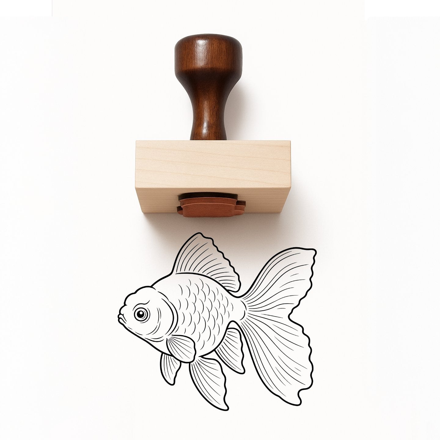 Goldfish Rubber Stamp