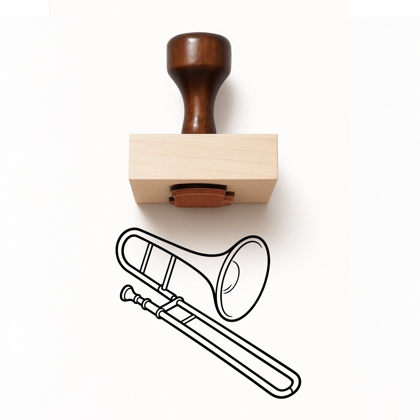 Trombone Rubber Stamp