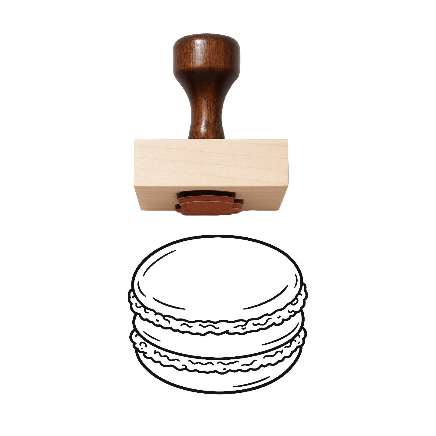 Macaron Rubber Stamp