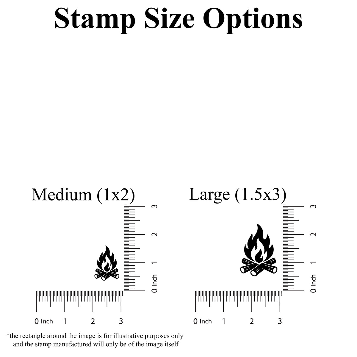 Campfire Rubber Stamp