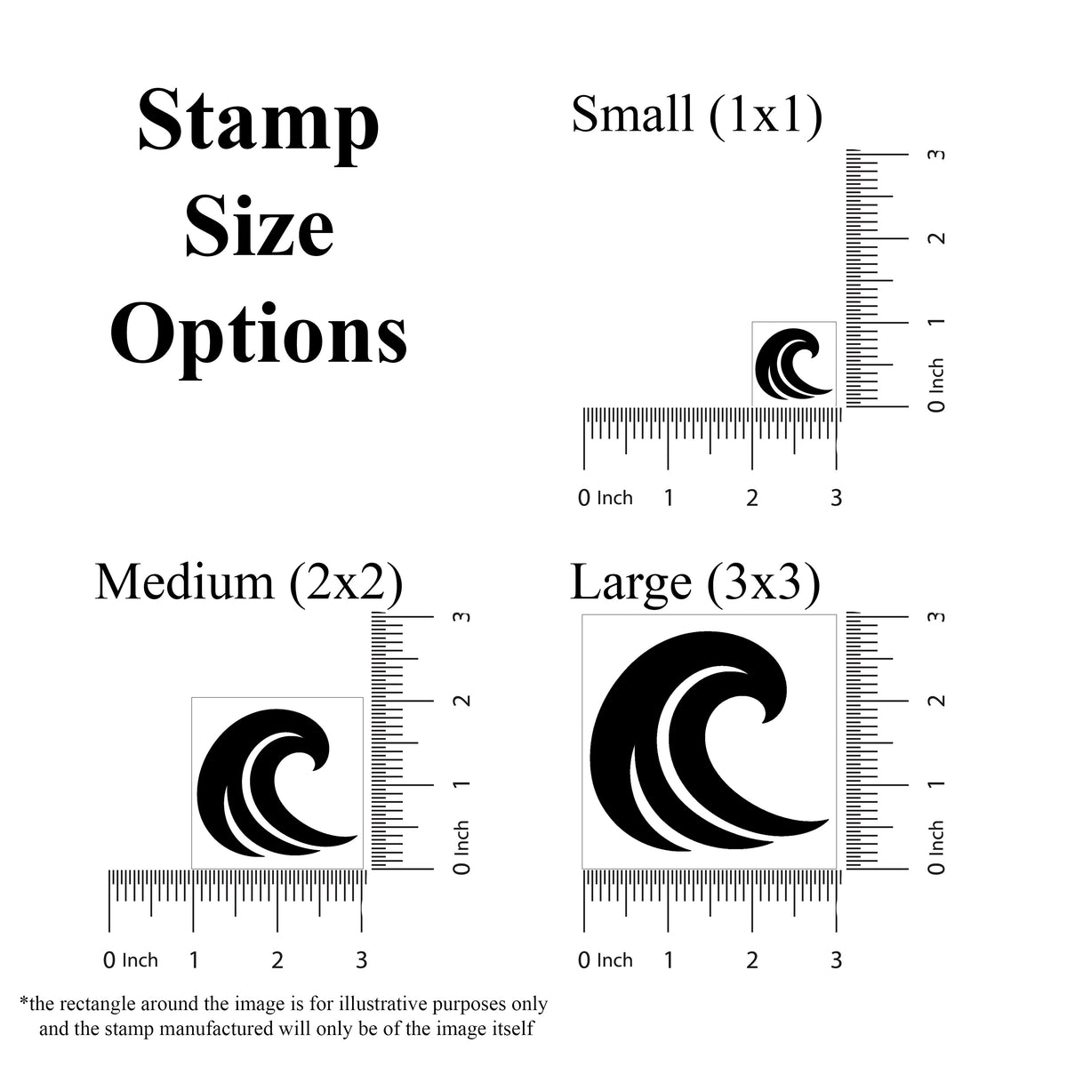 Wave Rubber Stamp