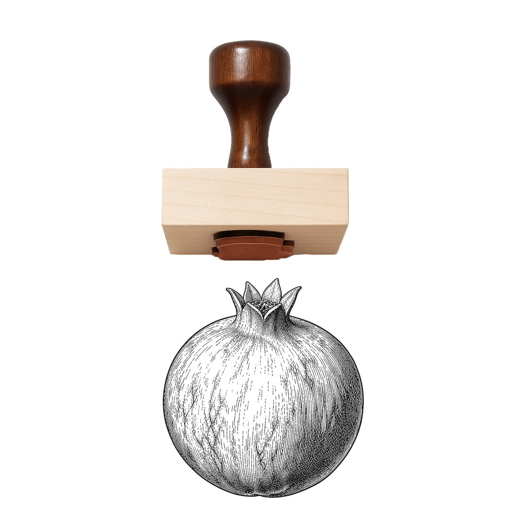Vintage Pomegranate Rubber Stamp