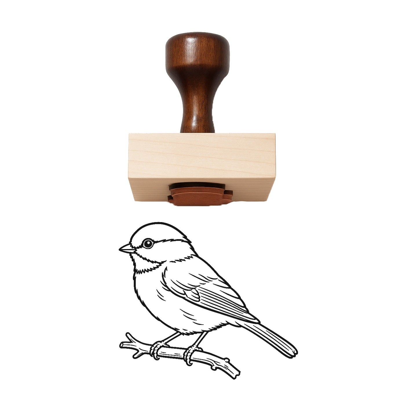 Chickadee Rubber Stamp