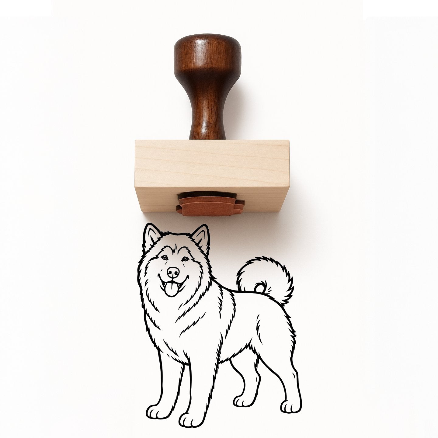 Alaskan Malamute Rubber Stamp