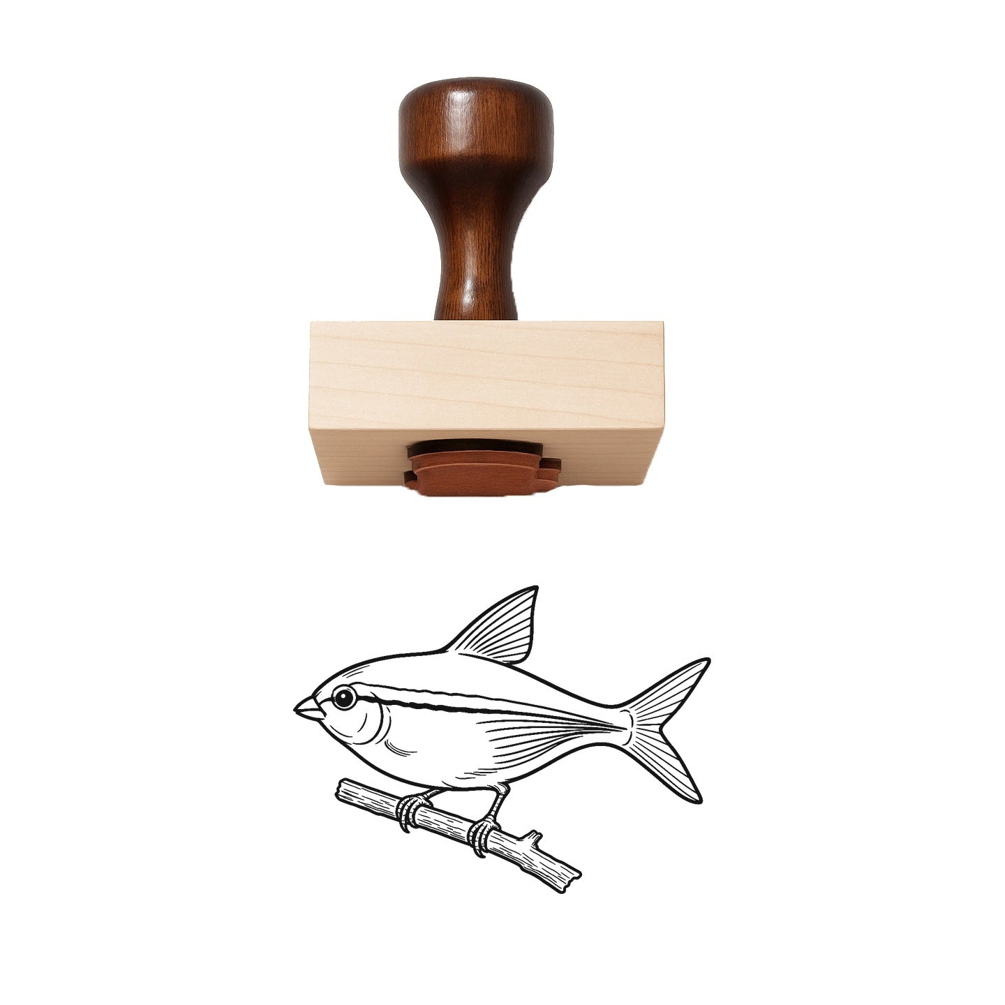 Cardinal Tetra Rubber Stamp