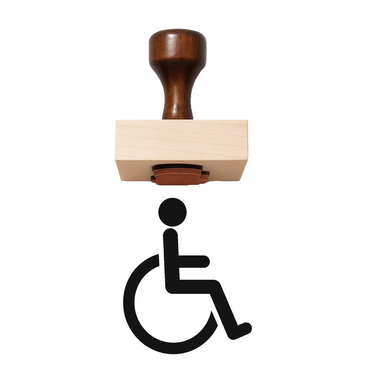 Wheelchair Symbol Rubber Stamp