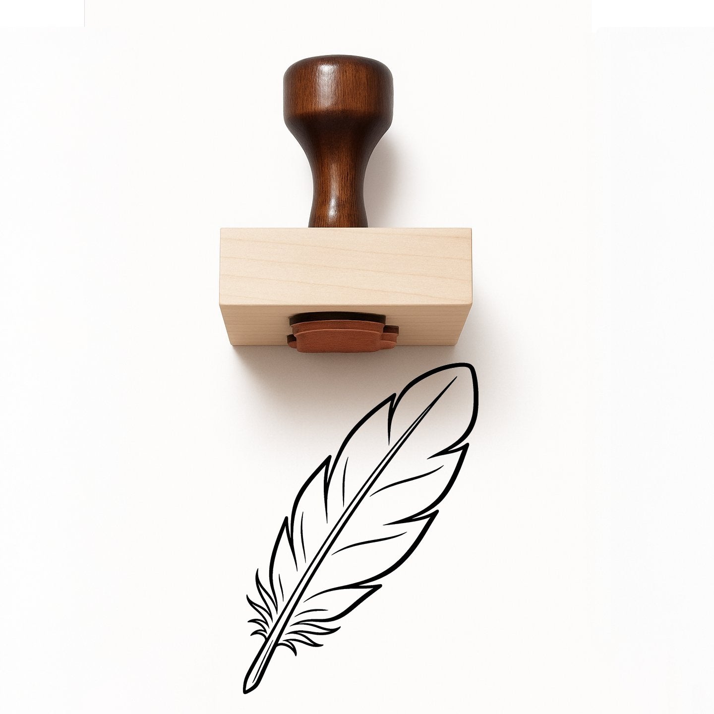 Feather Rubber Stamp