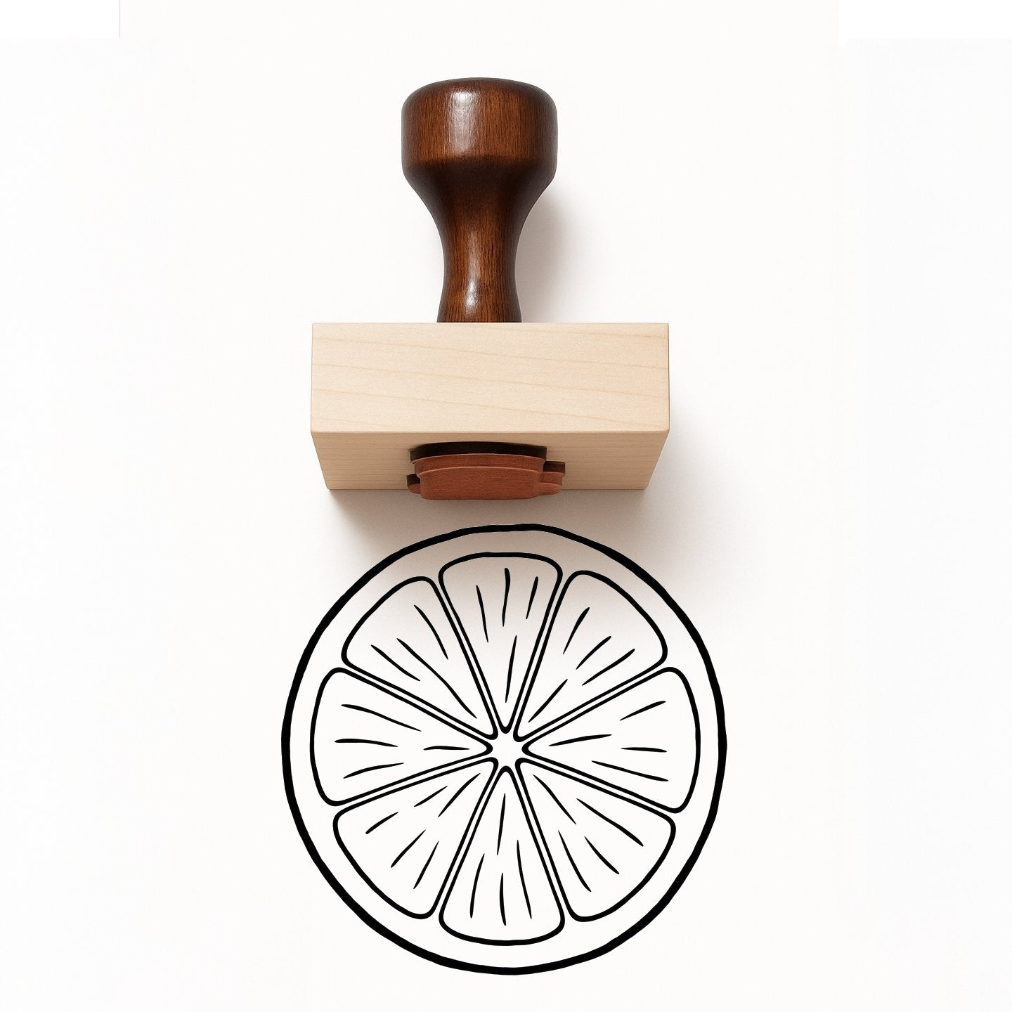 Orange Slice Rubber Stamp