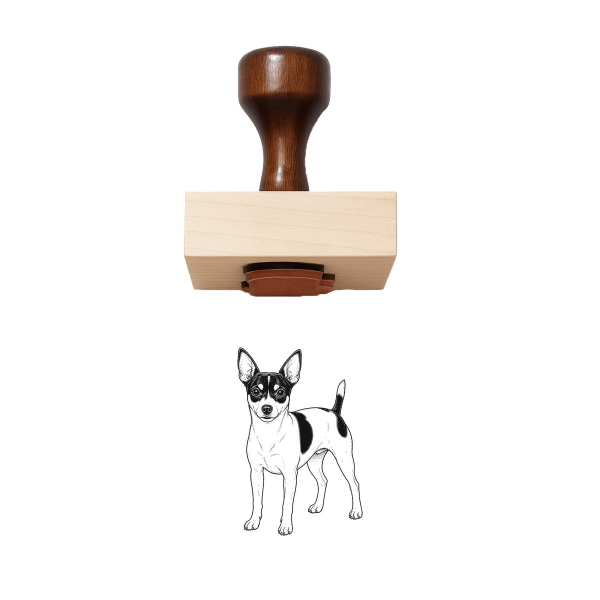 Rat Terrier Rubber Stamp