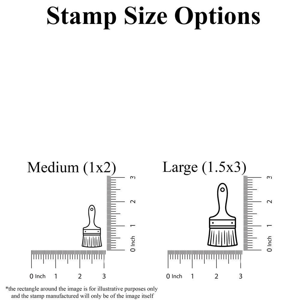 Paintbrush Rubber Stamp