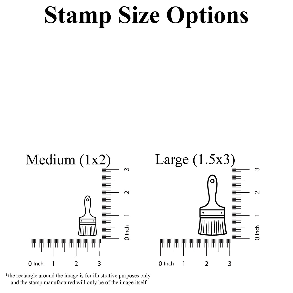 Paintbrush Rubber Stamp