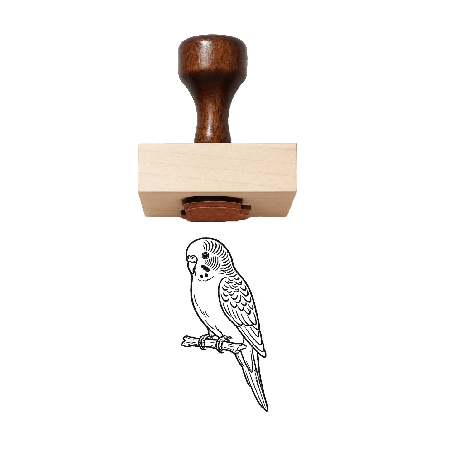 Parakeet Rubber Stamp