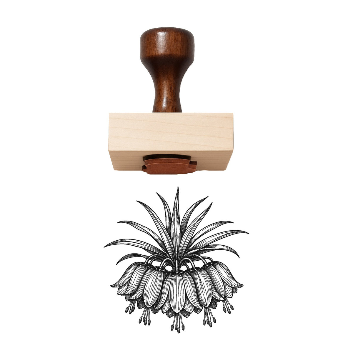 Crown Imperial Bloom Head Rubber Stamp