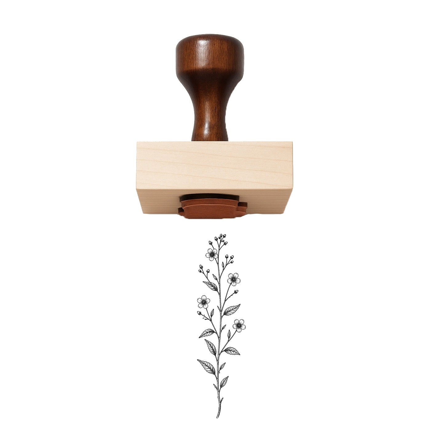 Wildflower Sprig Rubber Stamp