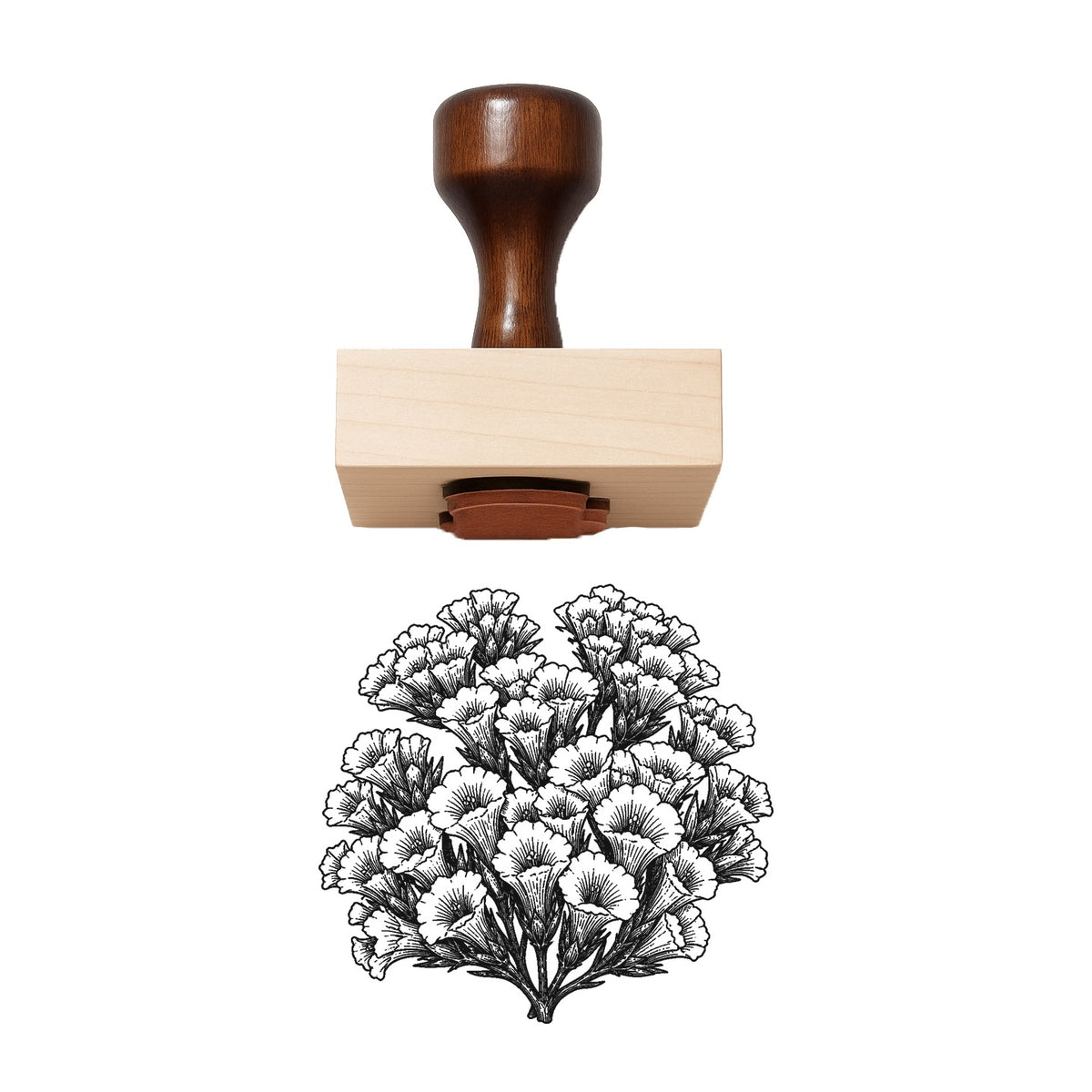 Statice Bloom Cluster Rubber Stamp