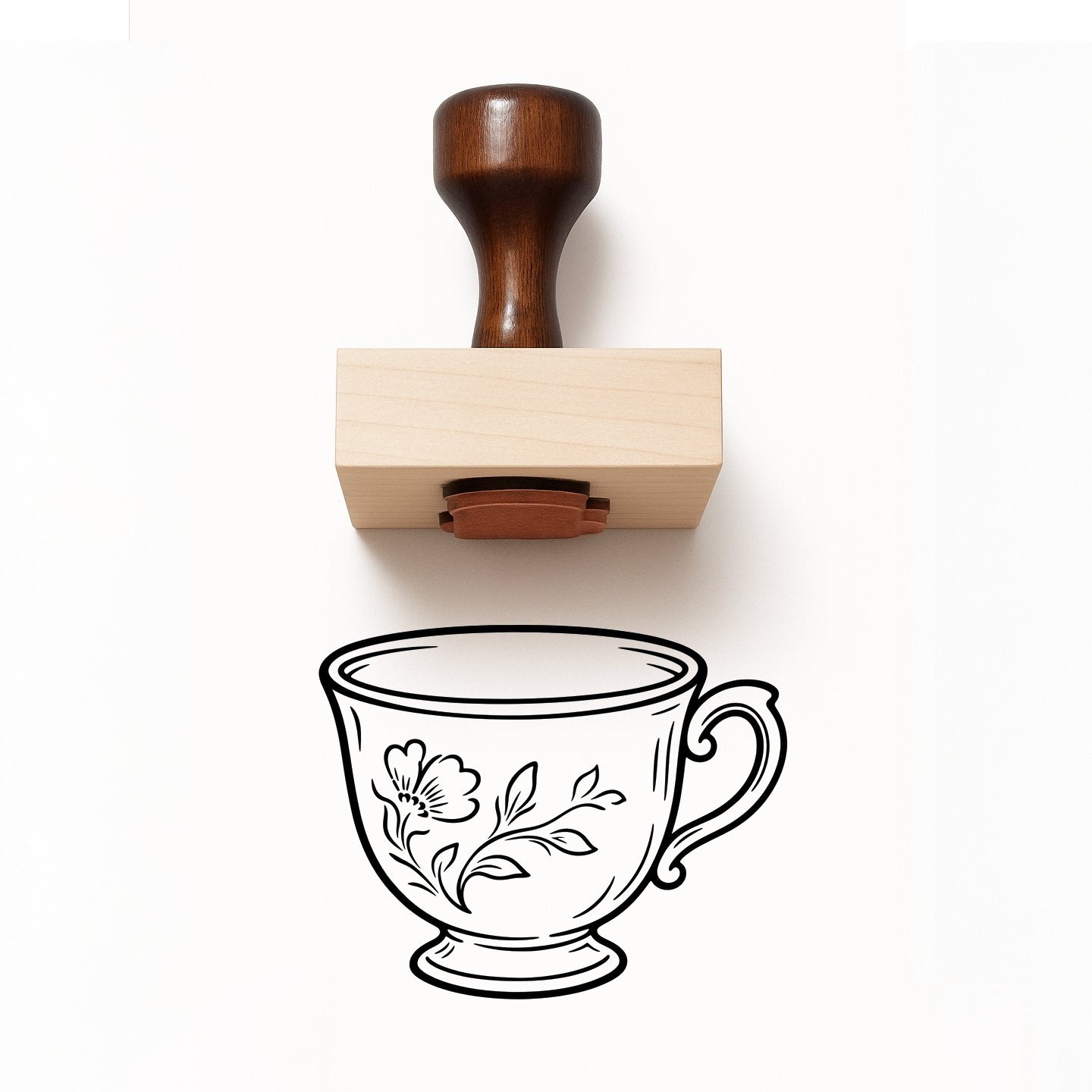 Teacup Rubber Stamp