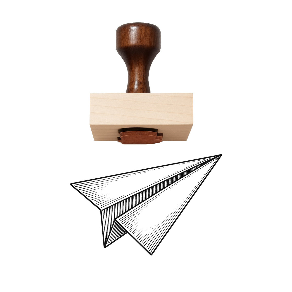 Paper Airplane Rubber Stamp