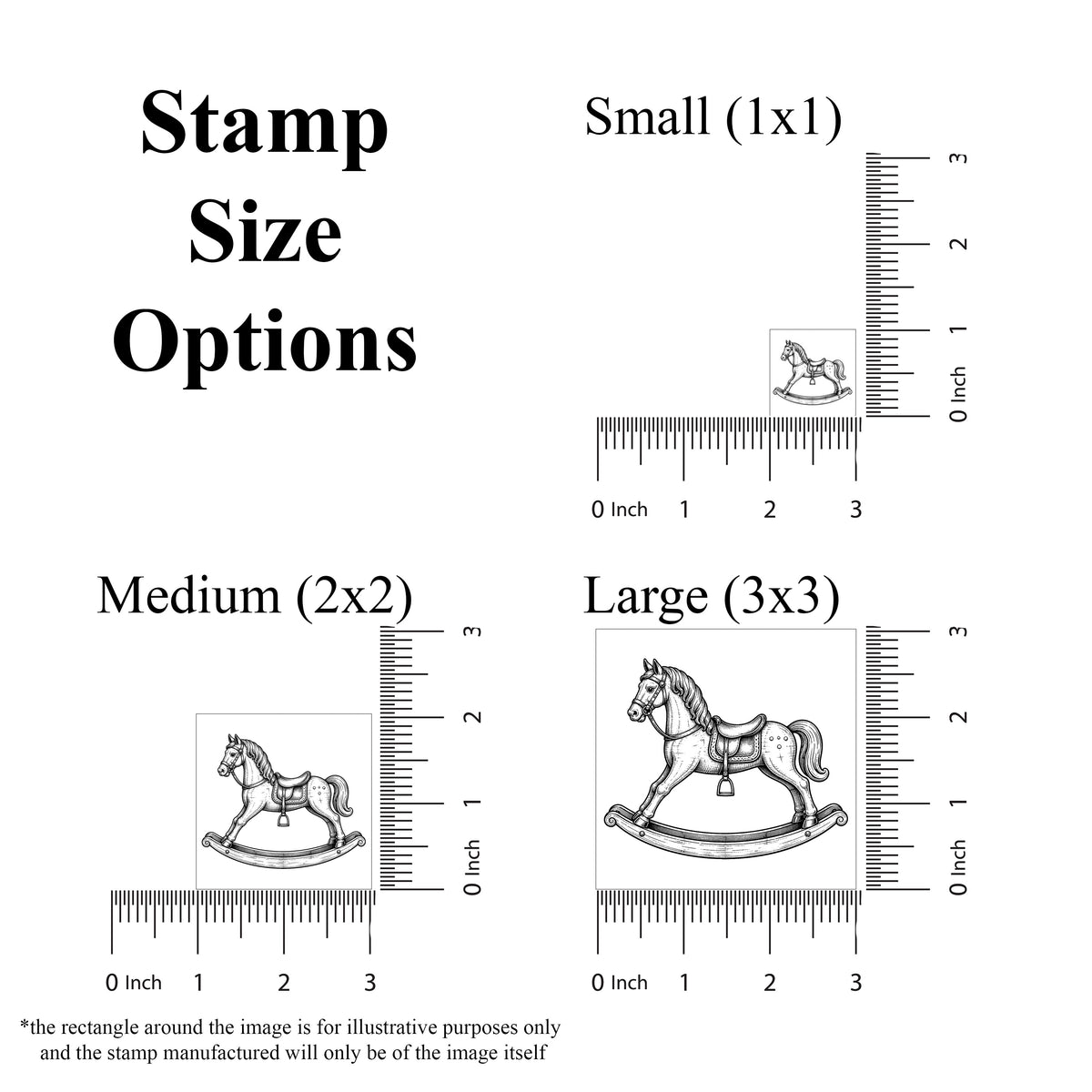 Vintage Rocking Horse Rubber Stamp