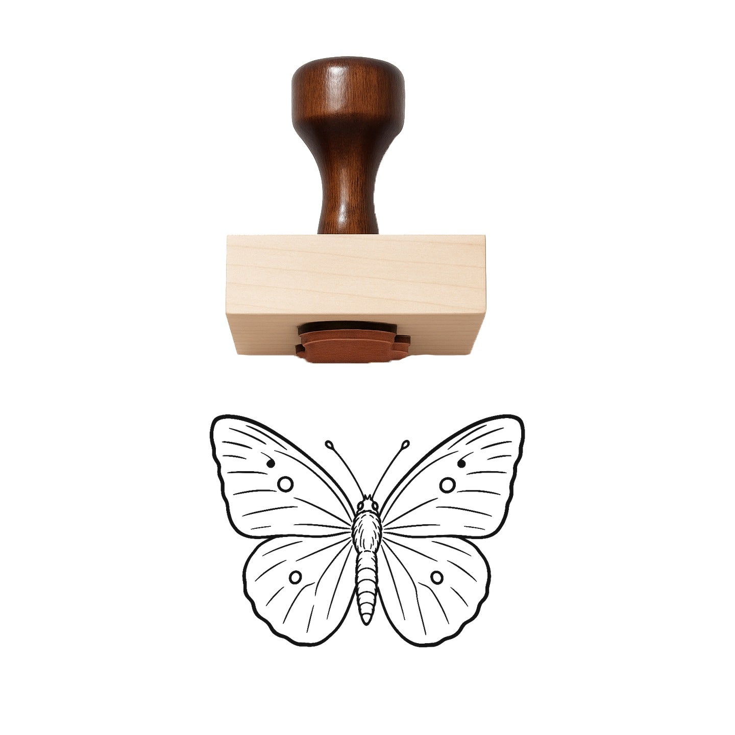 Orange Sulphur Rubber Stamp