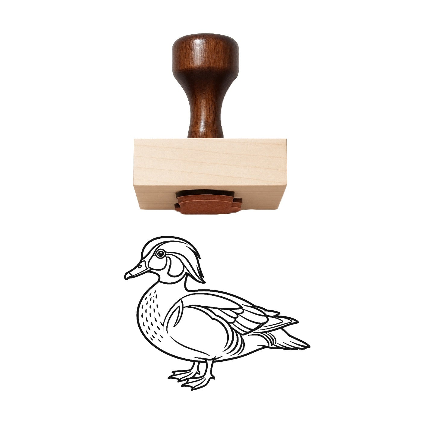 Wood Duck Rubber Stamp