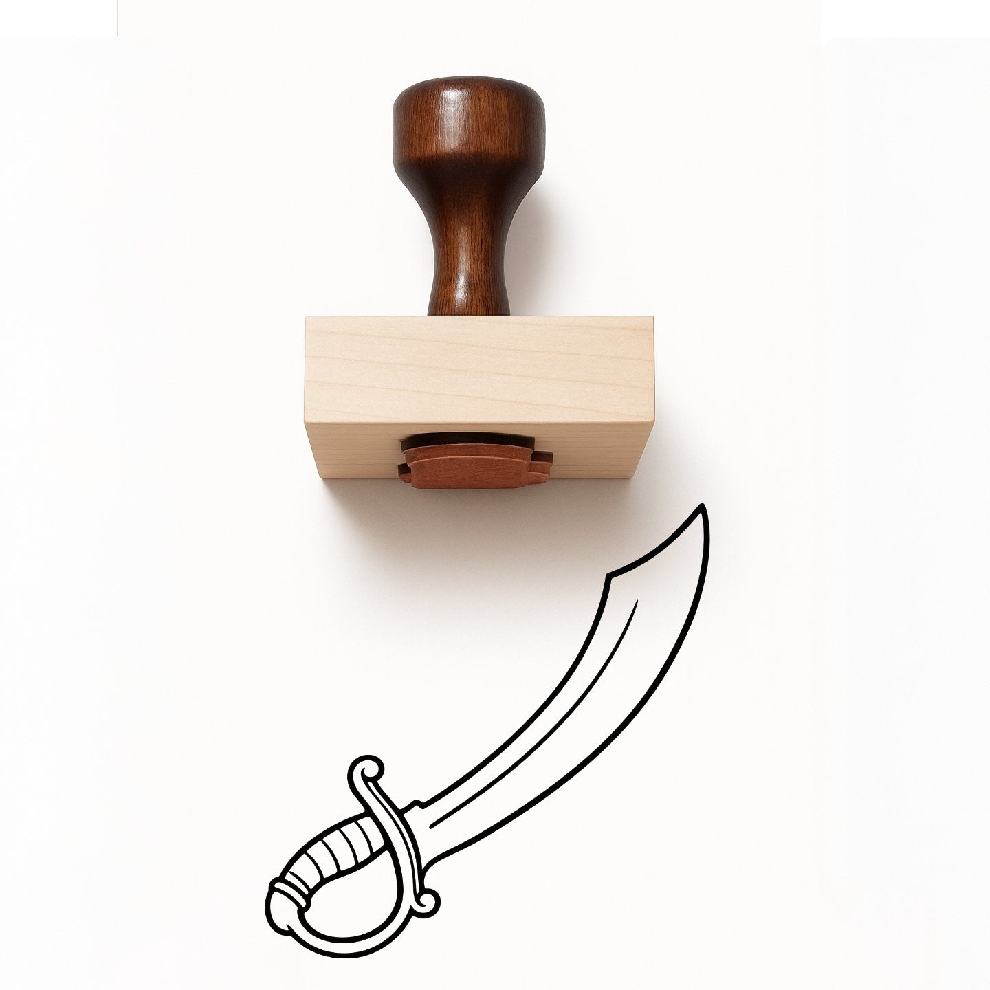 Pirate Sword Rubber Stamp