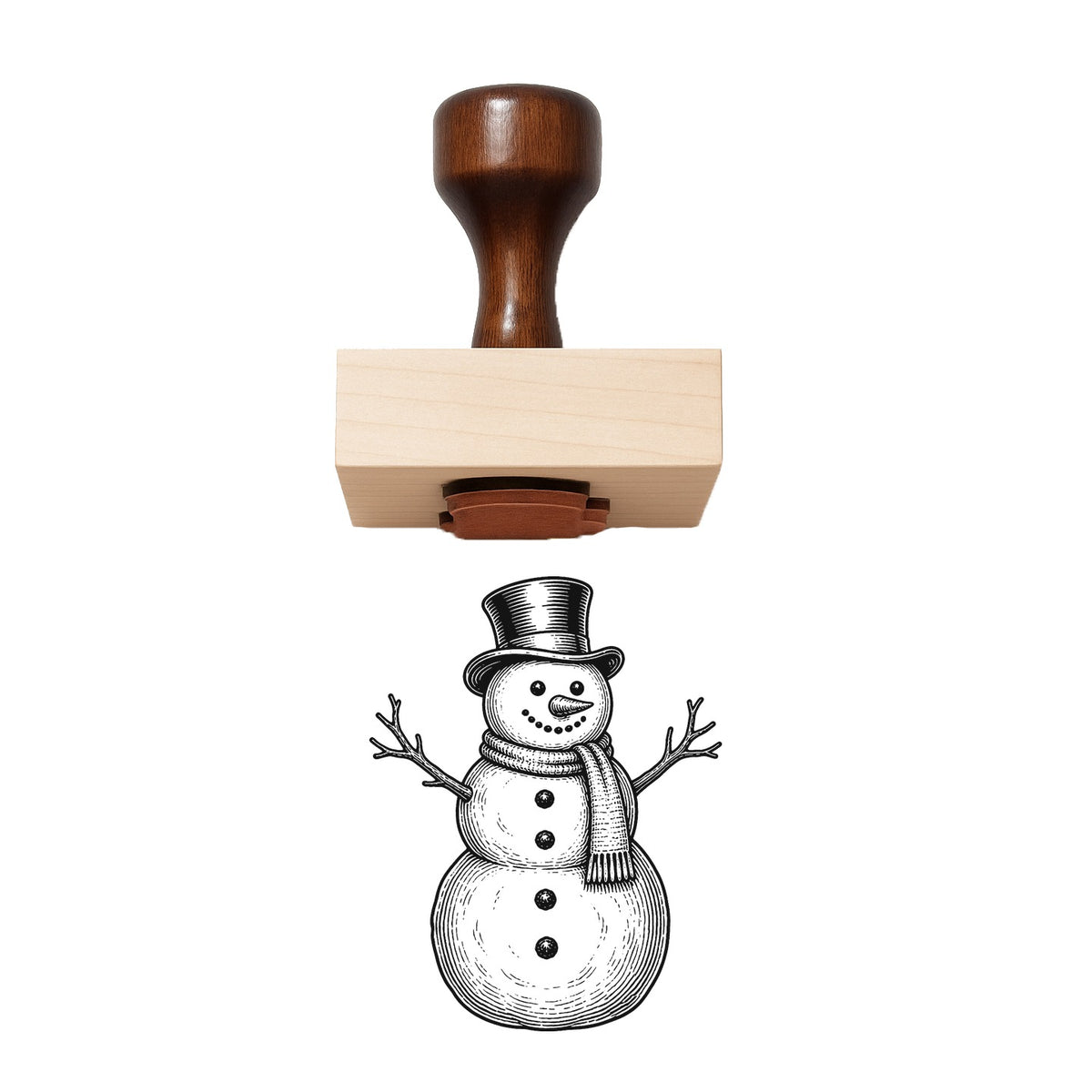 Snowman Rubber Stamp