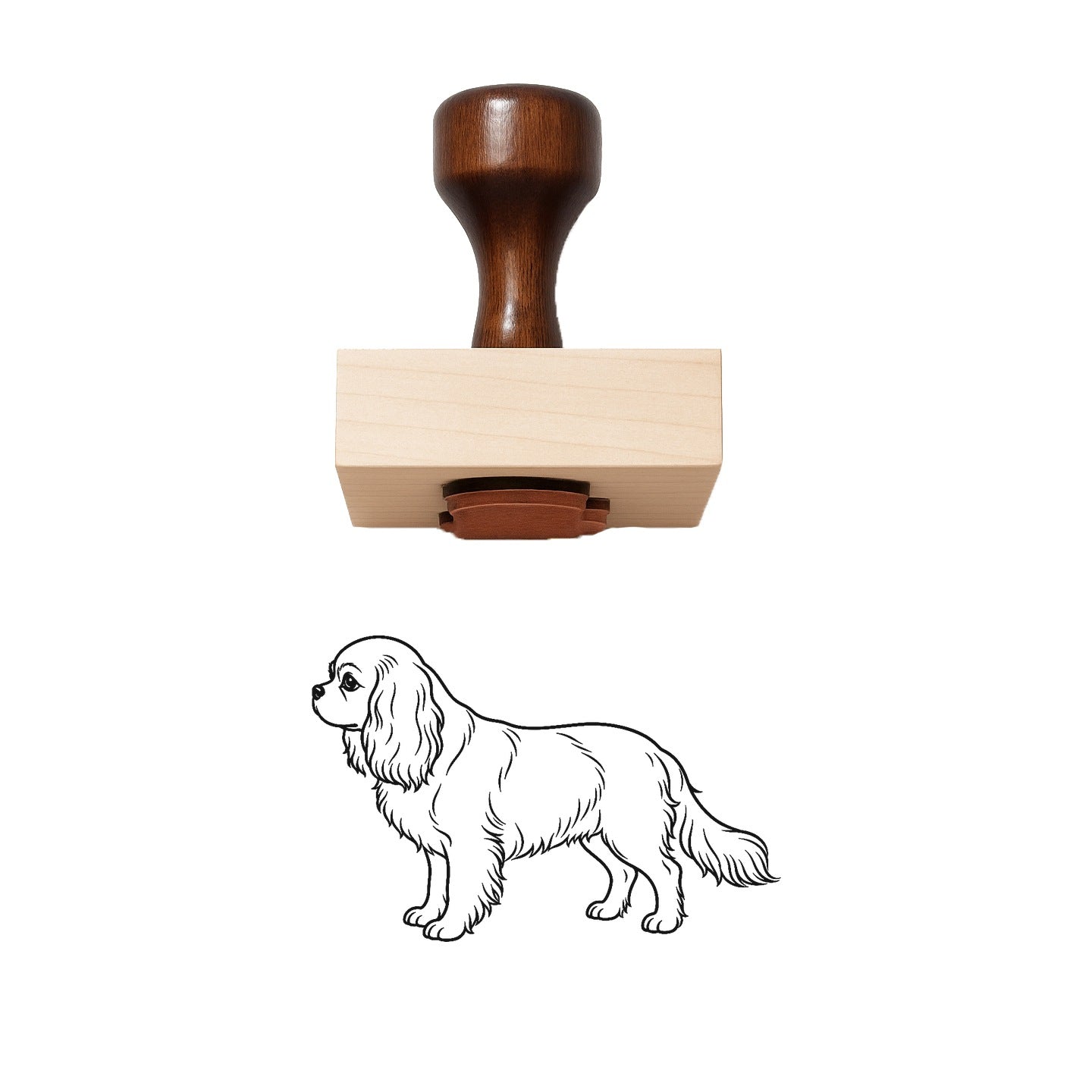 Cavalier King Charles Spaniel Rubber Stamp
