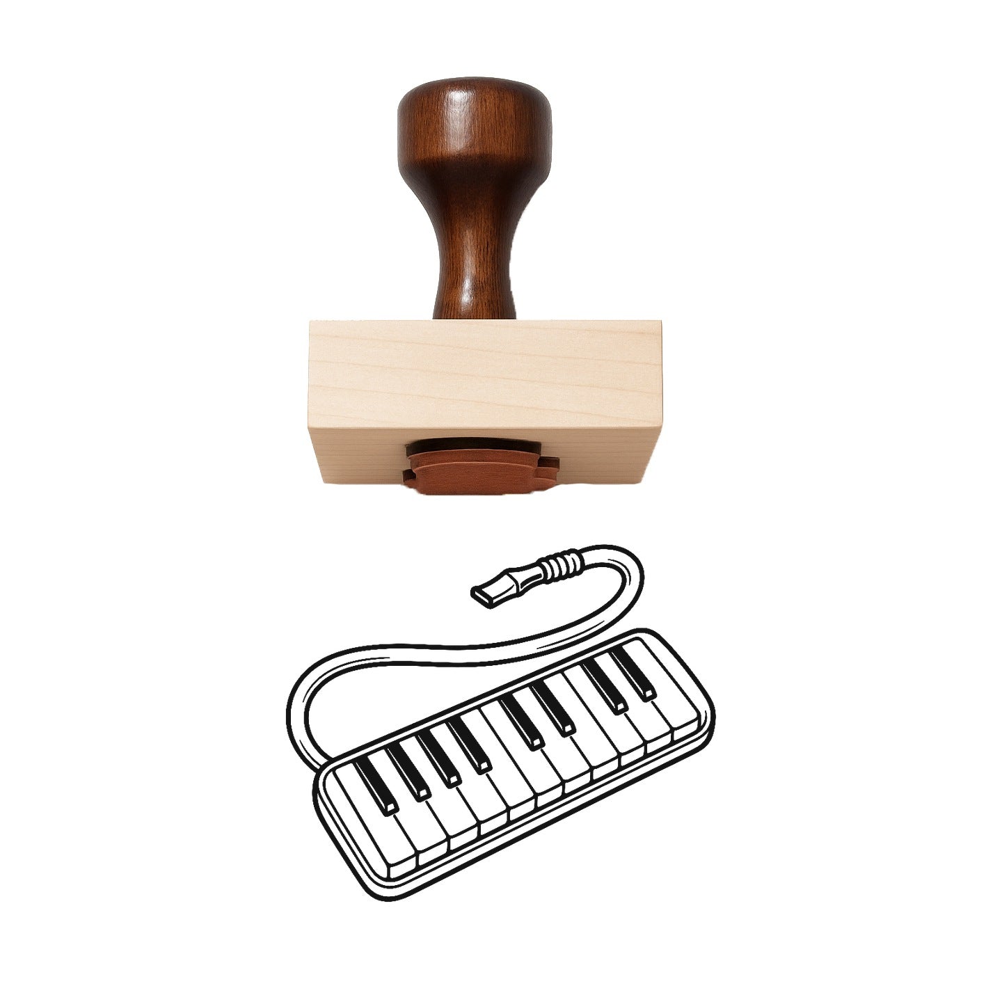Melodica Rubber Stamp