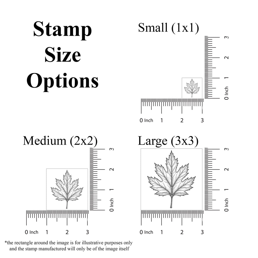 Vintage Hawthorn Leaf Rubber Stamp