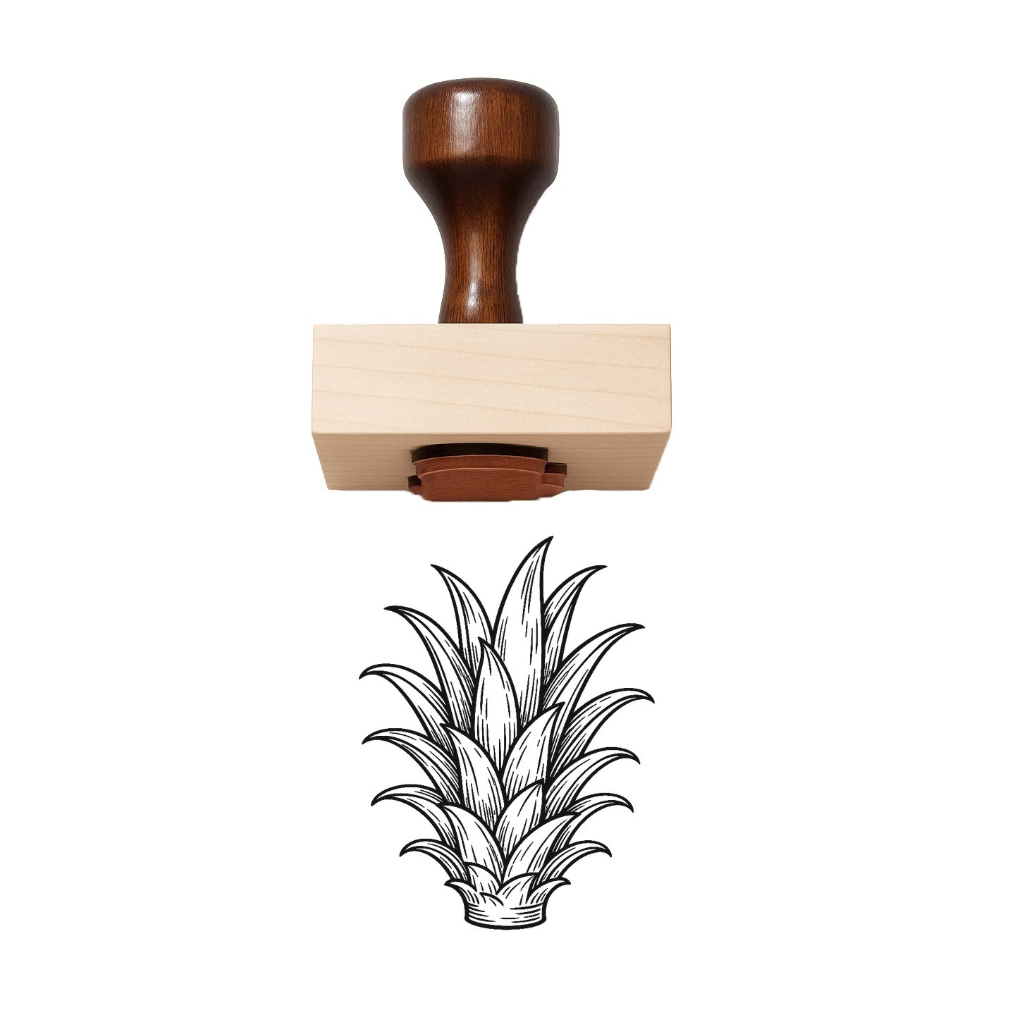 Pineapple Top Rubber Stamp