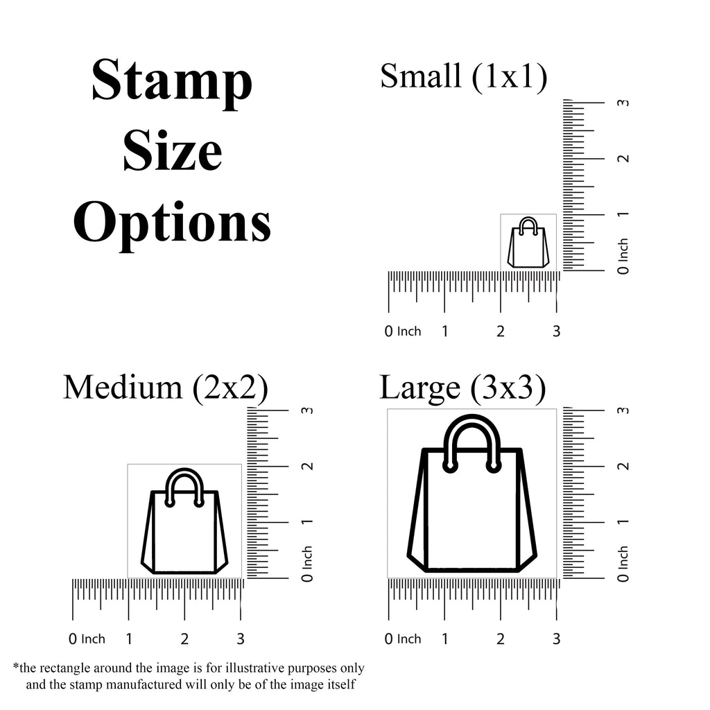 Shopping Bag Rubber Stamp