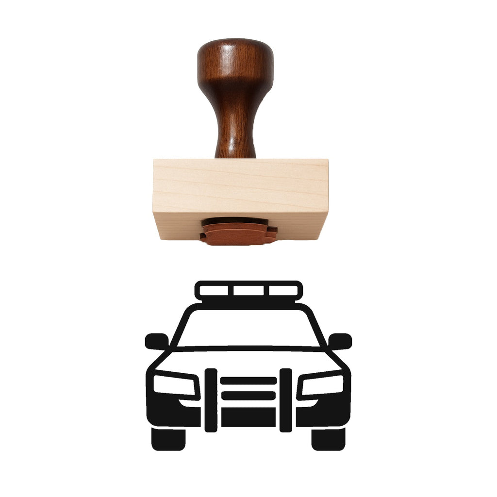 Police Car Rubber Stamp