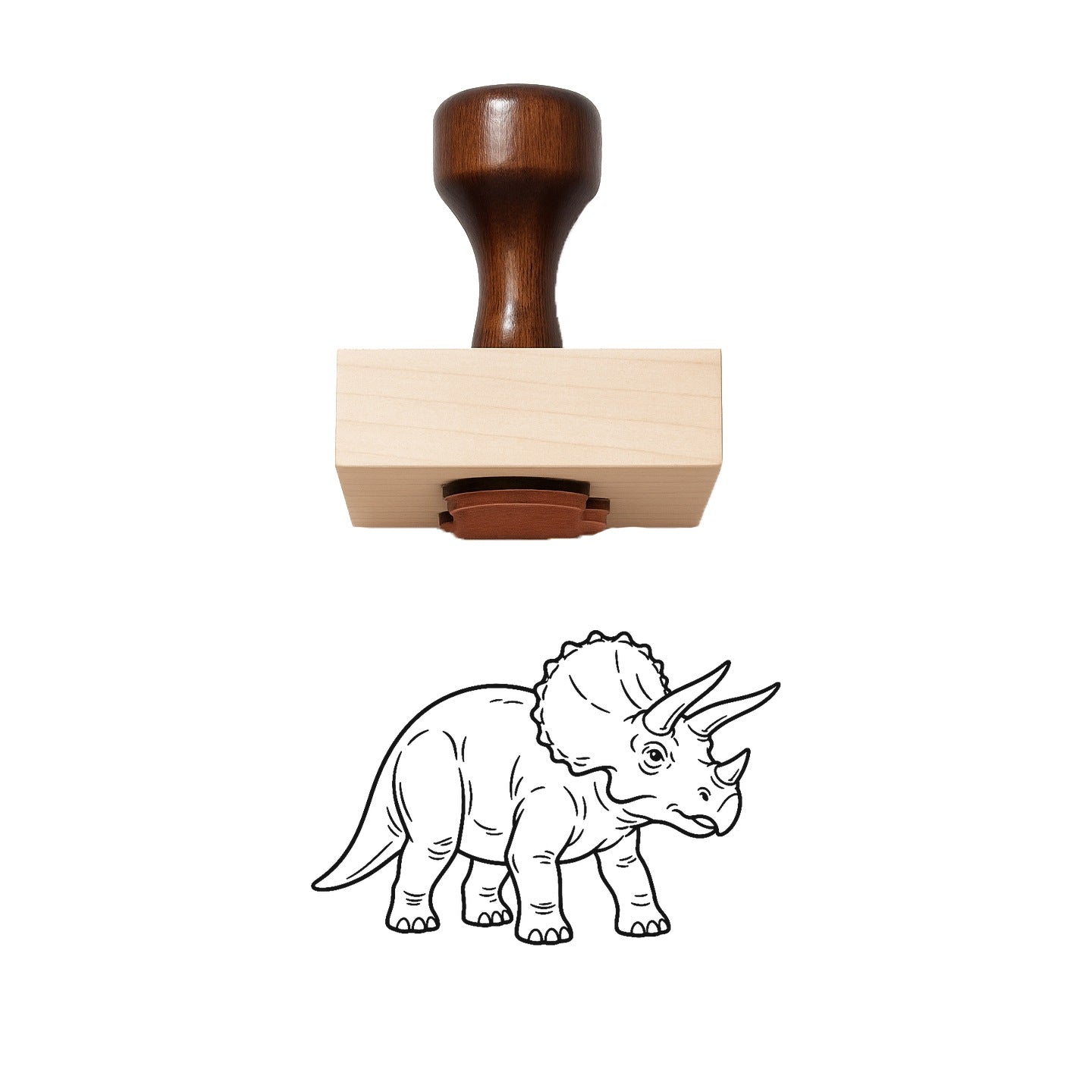 Triceratops Rubber Stamp